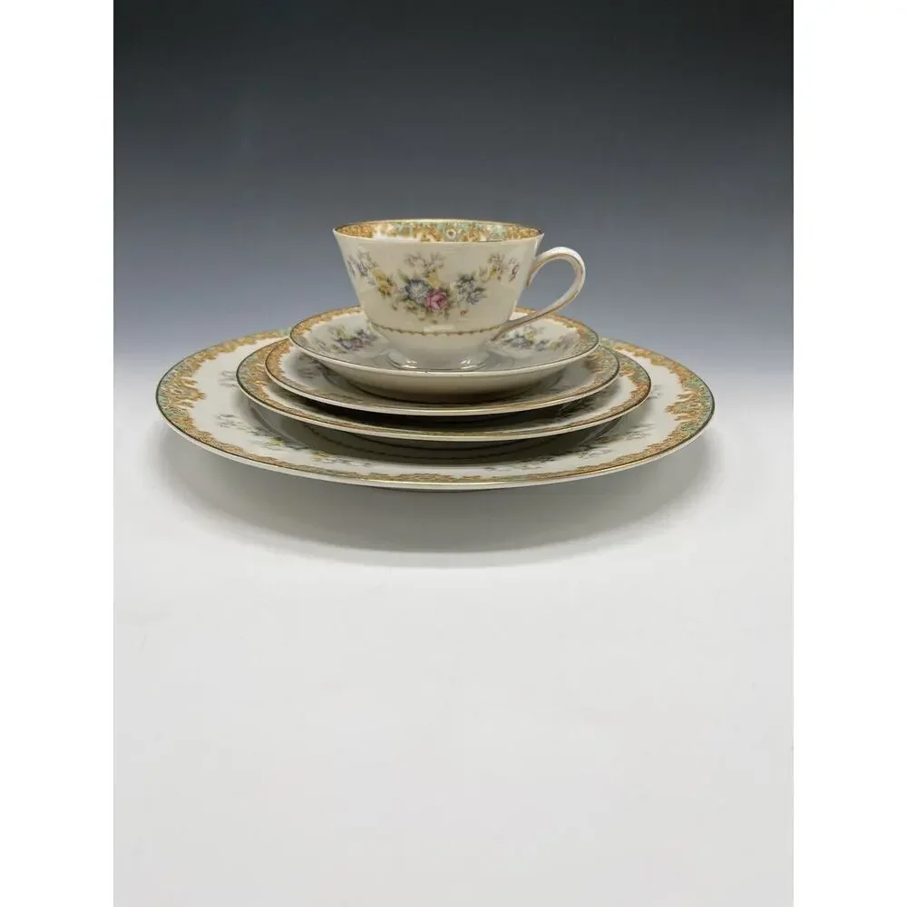 Damars DM Tajimi 5-Pc Place Setting‎ OCCUPIED Japen 1940's Dinnerware